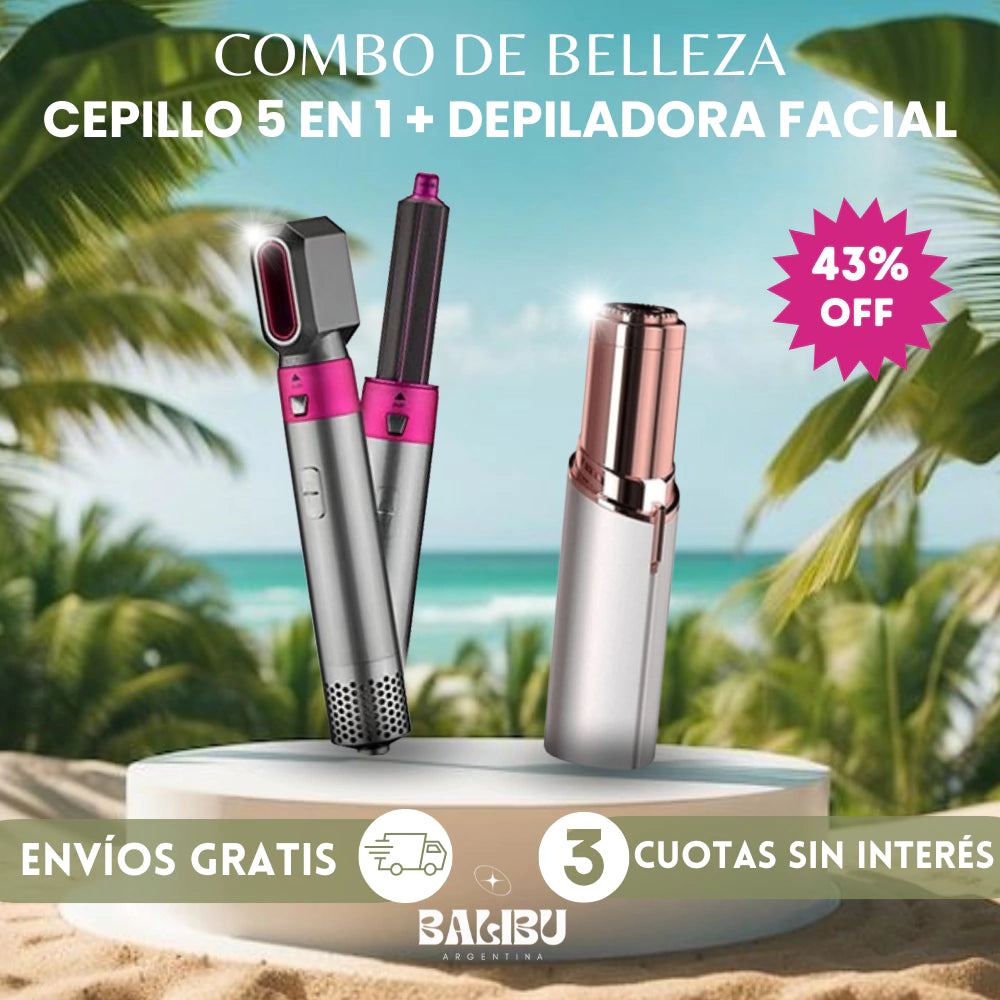 Cepillo 5 En 1 + Depiladora Facial | PROMOCIÓN EXCLUSIVA